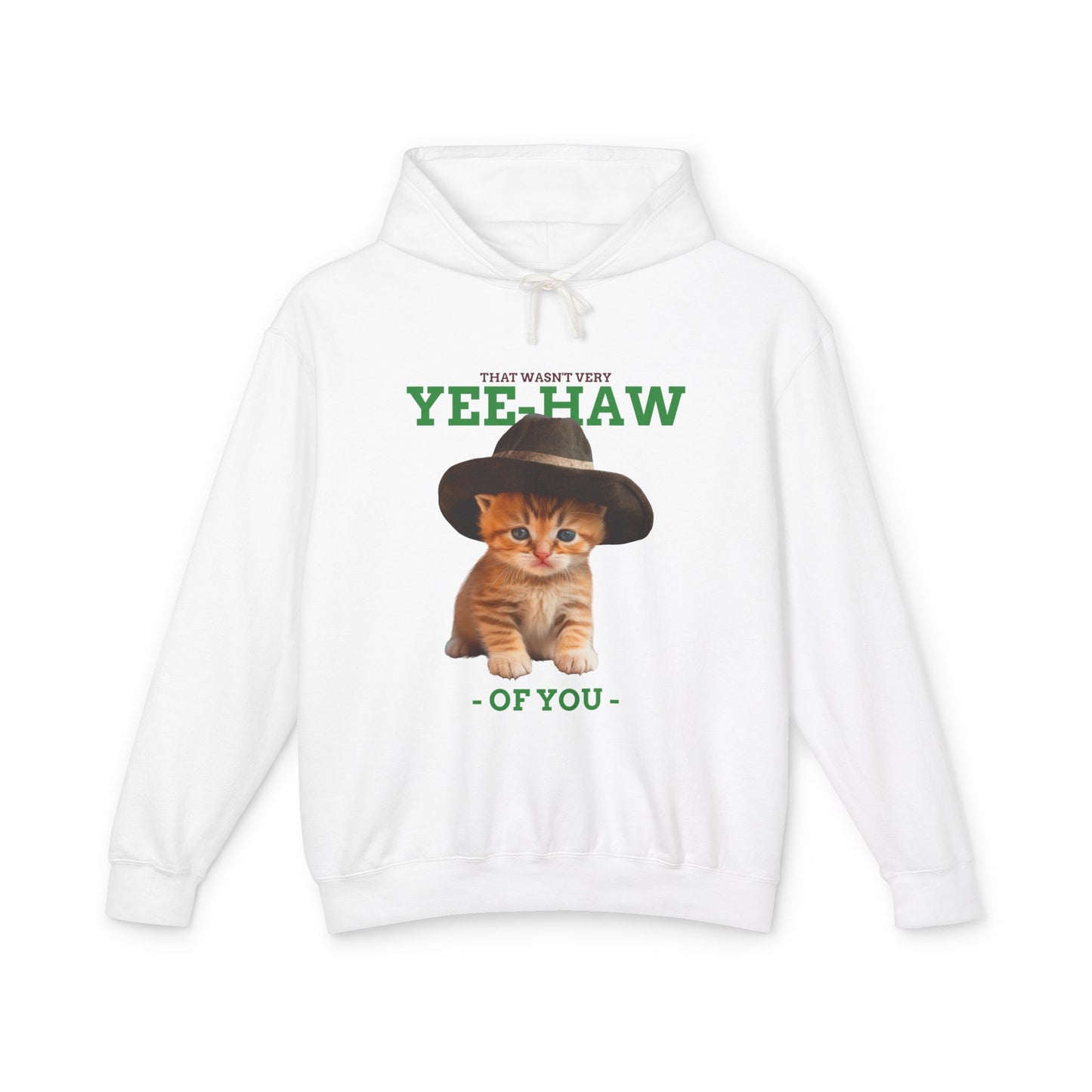 Yee Haw Cat Hoodie Unisex 100% Cotton