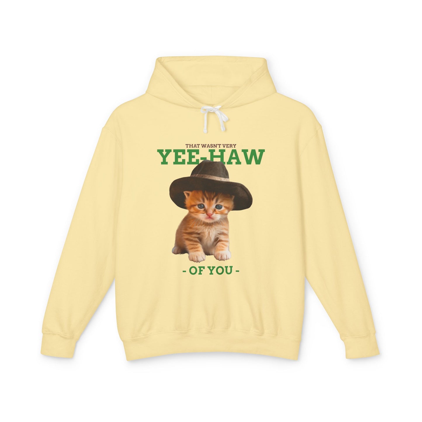 Yee Haw Cat Hoodie Unisex 100% Cotton