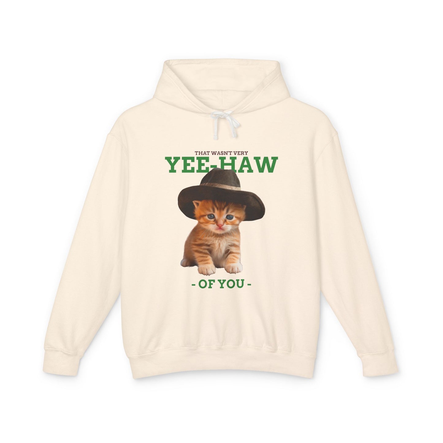 Yee Haw Cat Hoodie Unisex 100% Cotton