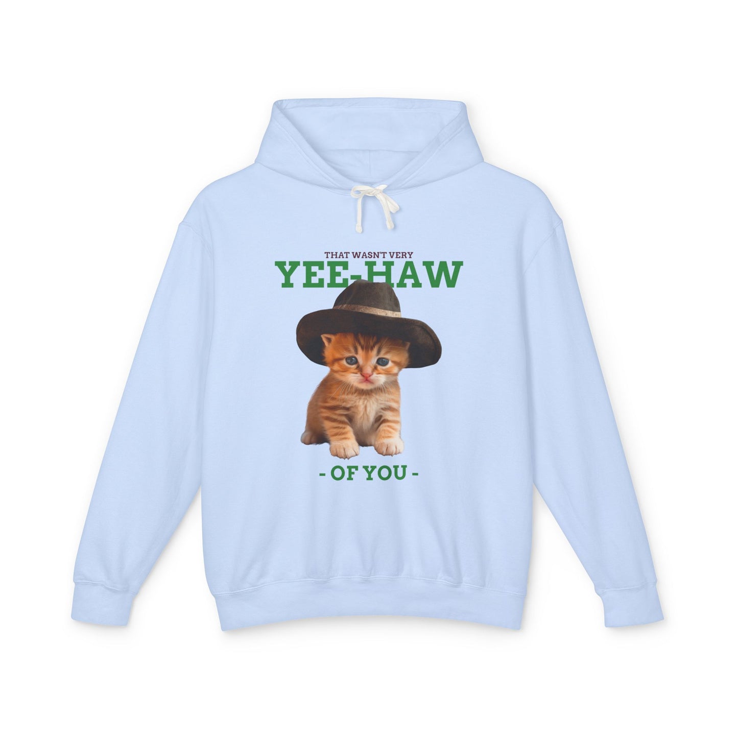 Yee Haw Cat Hoodie Unisex 100% Cotton