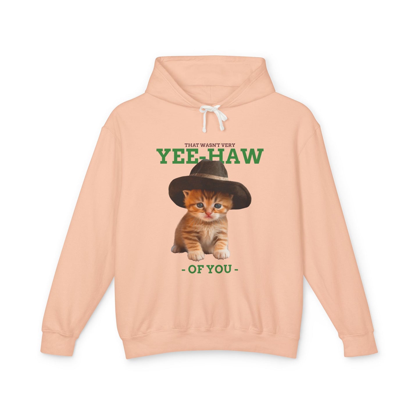 Yee Haw Cat Hoodie Unisex 100% Cotton