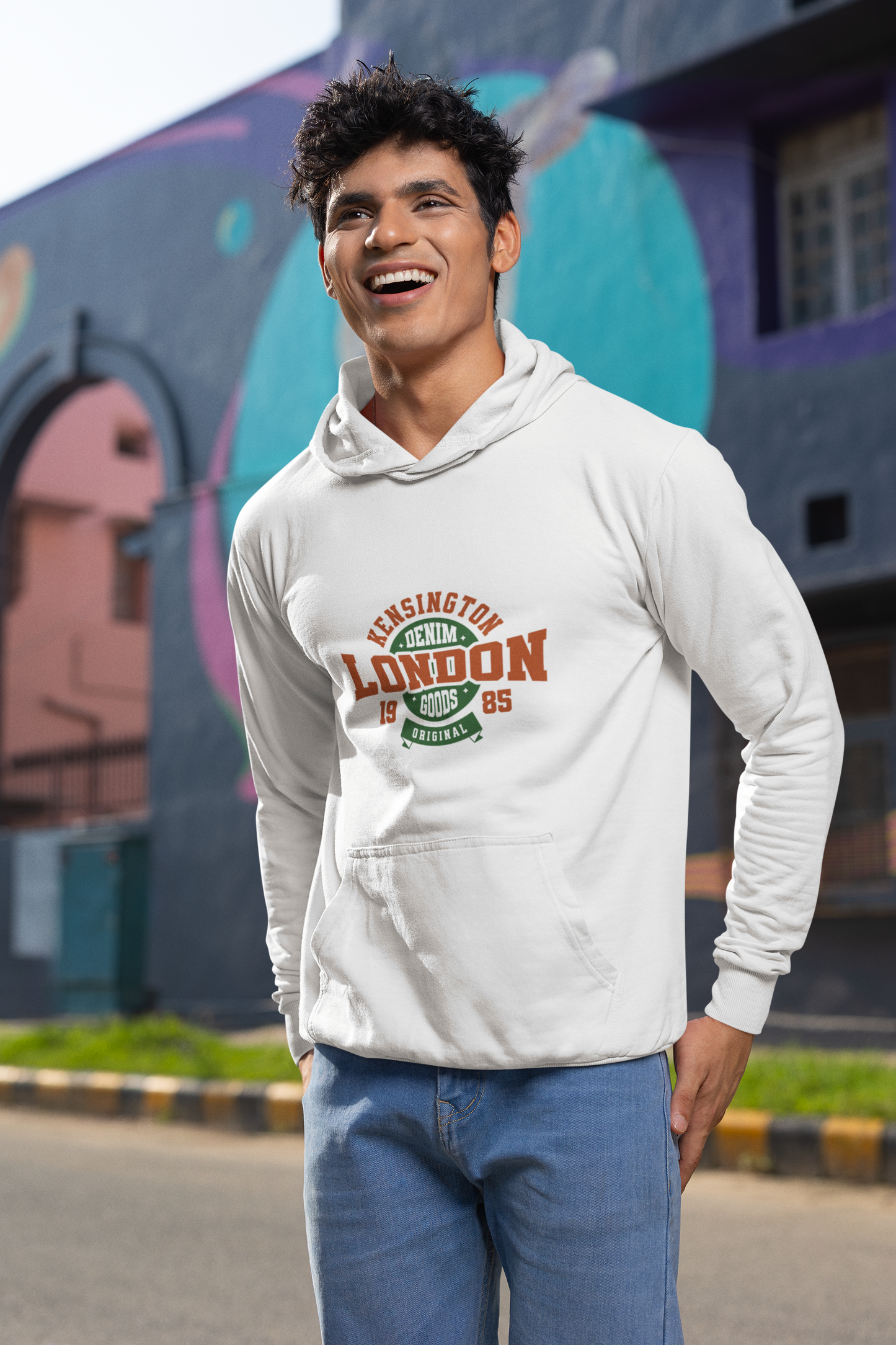 Vintage London Denim Hoodie