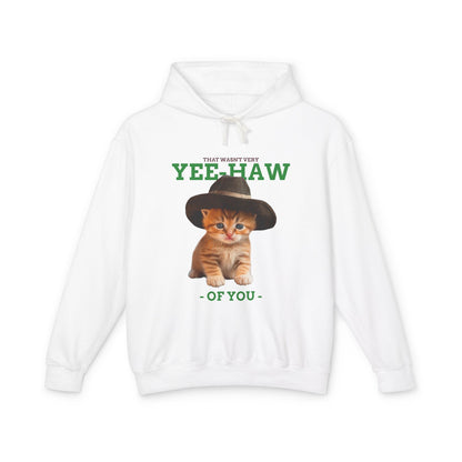 Yee Haw Cat Hoodie Unisex 100% Cotton