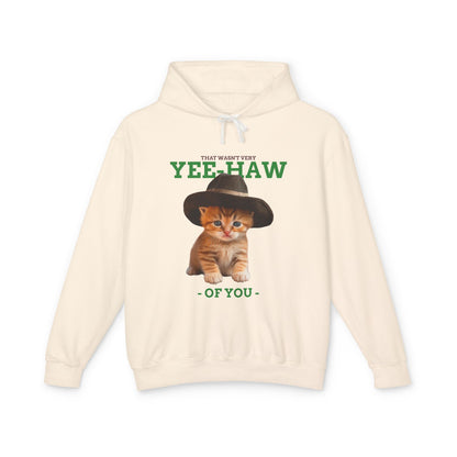 Yee Haw Cat Hoodie Unisex 100% Cotton