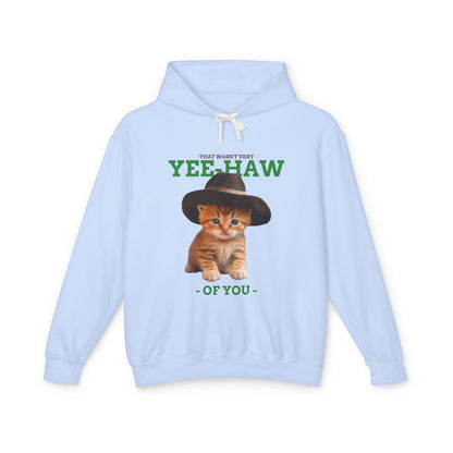 Yee Haw Cat Hoodie Unisex 100% Cotton