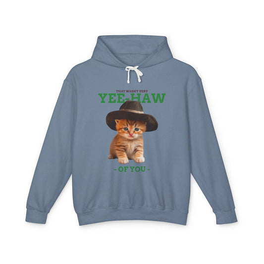 Yee Haw Cat Hoodie Unisex 100% Cotton