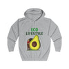 Eco Lifestyle Unisex Full Zip Hoodie, avocado Design,