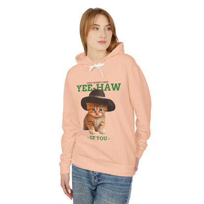 Yee Haw Cat Hoodie Unisex 100% Cotton